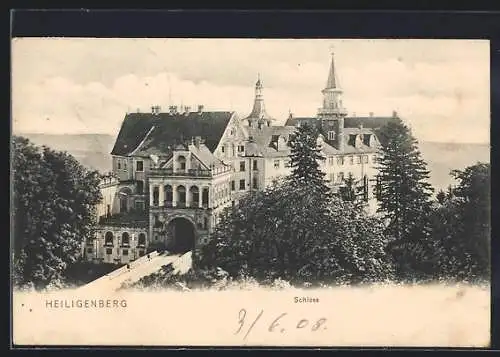 AK Heiligenberg / Baden, Blick auf das Schloss