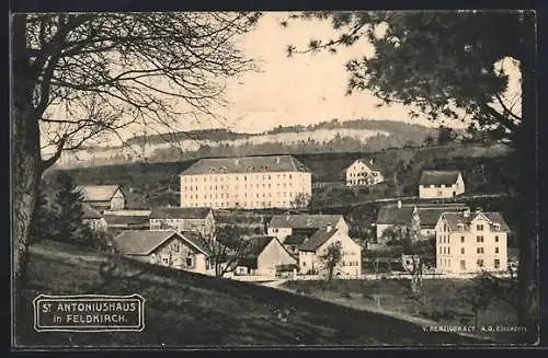 AK Feldkirch, Teilansicht mit St. Antoniushaus