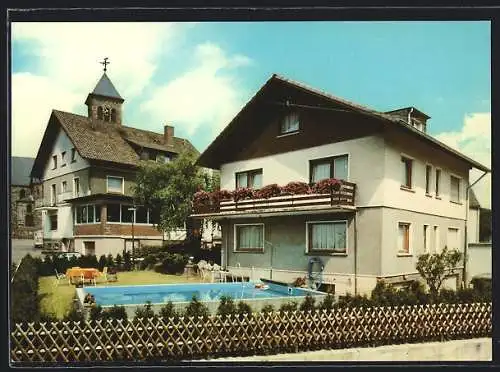 AK Kapellensüng /Hartegasse, Hotel-Restaurant-Cafe Zur Dorfschänke Hermann Josef Schulte