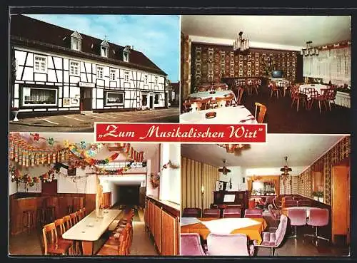 AK Hartegasse, Gasthaus Zum Musikalischen Wirt, Innenansichten