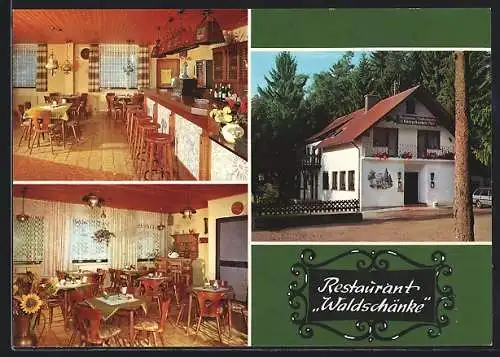 AK Alflen, Restaurant Waldschänke, Bundesstrasse 259, Innenansichten