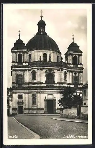 AK Deutsch Gabel / Jablone v Podjestedi, Ansicht der Kirche