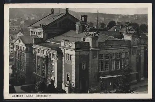 AK Gablonz /Neisse, Blick auf das Stadttheater