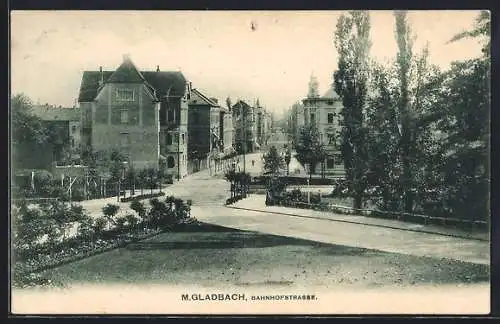 AK Mönchengladbach, Häuser an der Bahnhofstrasse