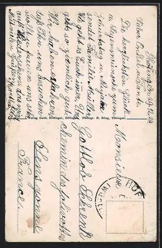 AK Höfingen / Württ., Kirche an der Hauptstrasse