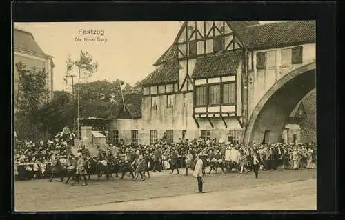 AK Hamburg, 16. Deutsches Bundesschiessen 1909, Festzug, Die Neue Burg