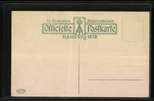 AK Hamburg, Bundesschiessen 1909, Festzug, Einzug der Königin v. Dänemark