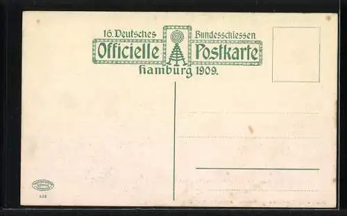 AK Hamburg, 16. Deutsches Bundesschiessen 1909, Festhalle