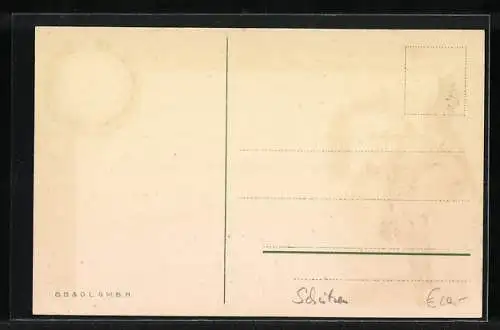 Künstler-AK Bruno Bürger & Ottillie Nr. 8316: Schütze schwenkt fröhlich seinen Hut, Zielscheibe, Schützenverein