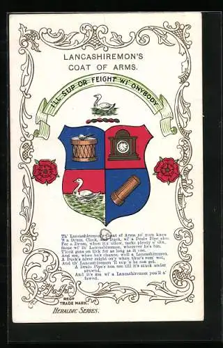 AK Lancarshiremon`s Coat Of Arms, Wappen