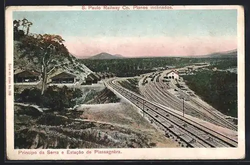 AK S. Paulo Railway, S. Paulo Railway Co., Planos inclinados, Principo da Serra e Estacao de Piassagnera