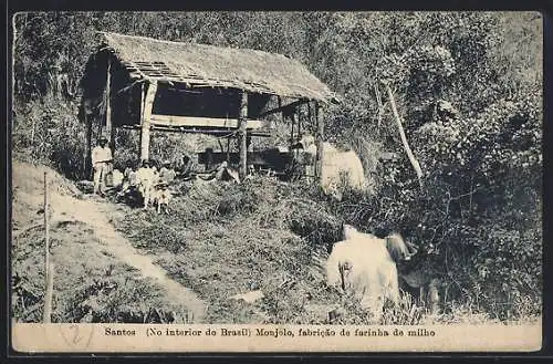 AK Santos, Monjolo, fabricao de farinha de milho