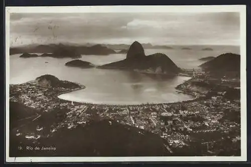 AK Rio de Janeiro, Totalansicht aus der Vogelschau