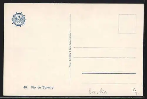 AK Rio de Janero, Gesamtansicht mit Bucht