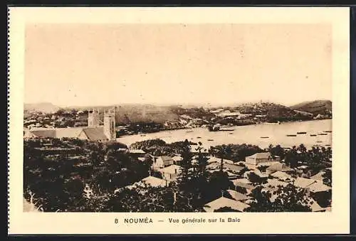 AK Nouméa, Vue générale sur la Baie