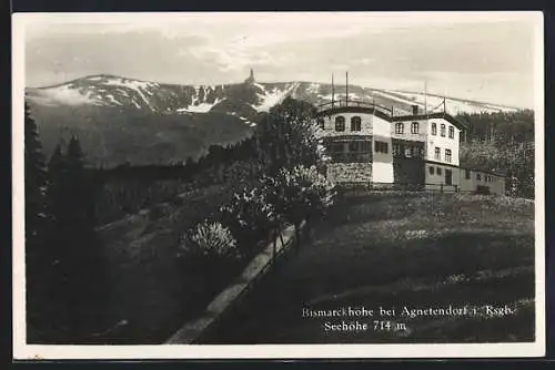 AK Agnetendorf i. Rsgb., Blick auf die Bismarckhöhe