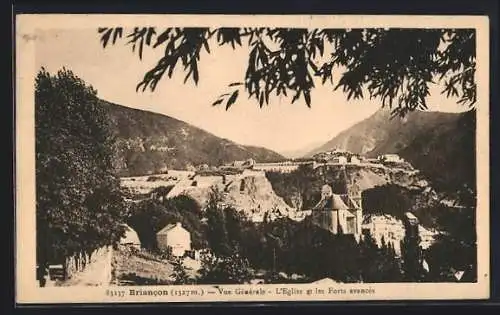 AK Briancon, Vue générale, L`Eglise et les Forts avancés