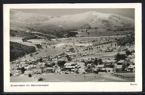 AK Eisenstein /Böhmerwald, Gesamtansicht im Winter