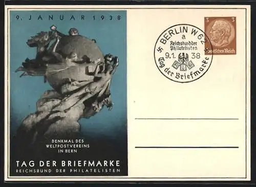 AK Stempel Berlin, Tag der Briefmarkt 1938, Reichsbund der Philatelisten