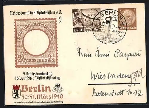 AK Stempel Berlin, Nationale Briefmarken-Ausstellung 1940