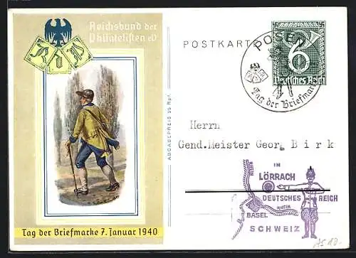 AK Stempel Posen, Tag der Briefmarke1940