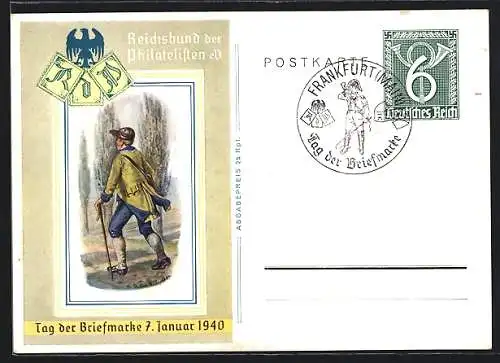 AK Stempel Frankfurt /Main, Tag der Briefmarke 1940