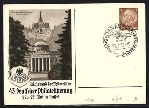 AK Stempel Osnabrück, Briefmarkenausstellung 1938