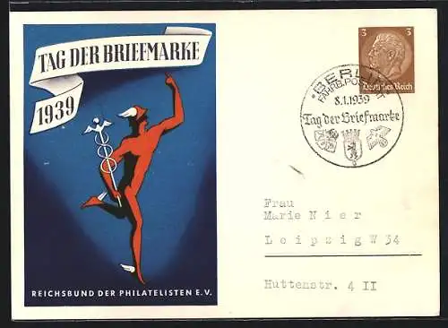 AK Stempel Berlin, Tag der Briefmarke 1939