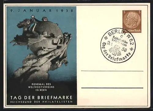 AK Stempel Berlin, Tag der Briefmarke 1938