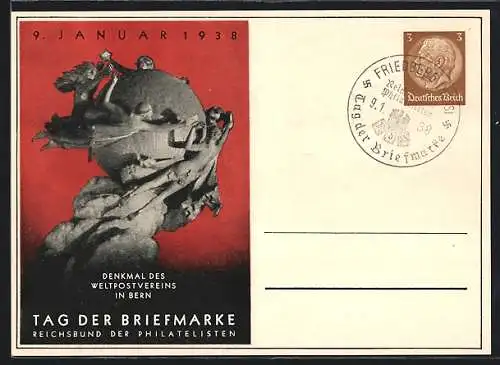 AK Stempel Friedberg /Hessen, Tag der Briefmarke 1938, Reichsbund der Philatelisten