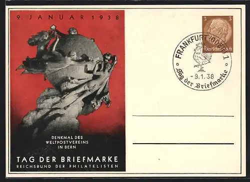 AK Stempel Frankfurt /Oder, Tag der Briefmarke 1938