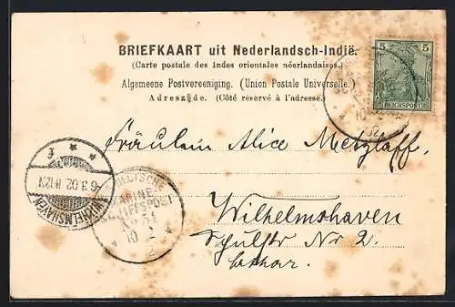 AK Schiffspoststempel Kais. Deutsche Marine-Schiffspost No. 51, 1902