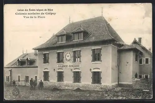 AK Crépey, Colonie scolaire de Crépey, Vue de la Place