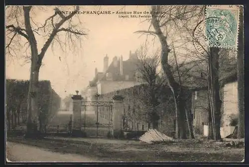 AK Fontaine-Francaise, Avenue Rue de France