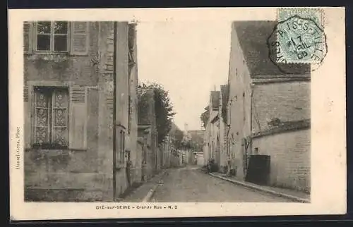 AK Gyé-sur-Seine, Grande Rue No. 2