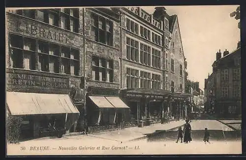 AK Beaune, Nouvelles Galeries et Rue Carnot