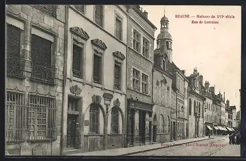 AK Beaune, Maisons du XVIe siècle, Rue de Lorraine