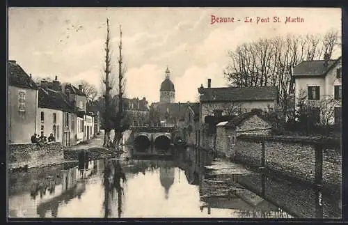 AK Beaune, Le Pont St. Martin et la Rivière