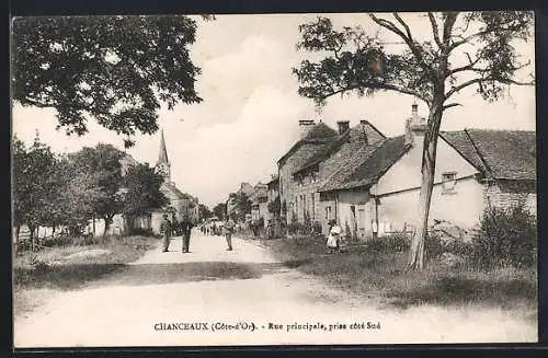 AK Chanceaux, rue principale, prise côté Sud