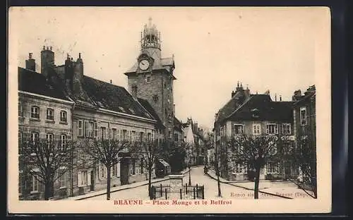 AK Beaune, Place Monge et le Beffroi