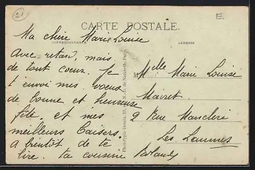 AK Bligny-le-Sec, Place de l`Église avec des habitants conversant devant l`église