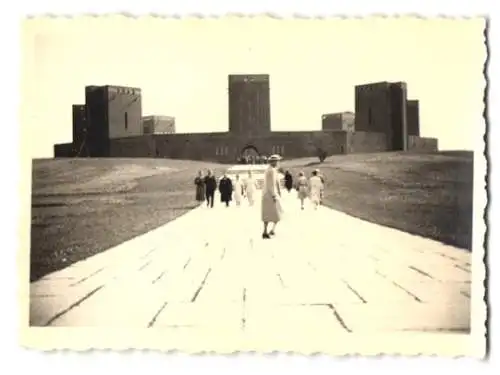 3 Fotografien Ansicht Hohenstein /Olsztynek, Das Tannenberg-Nationaldenkmal, 1938