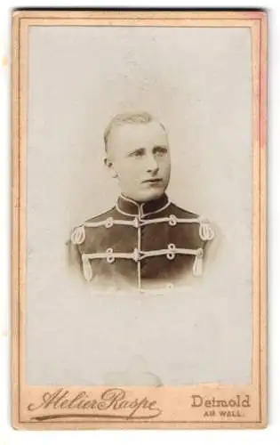 Fotografie Atelier Raspe, Detmold, westfählicher Husar in Uniform