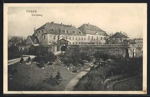 AK Posen / Poznan, Schlossberg mit Anlagen