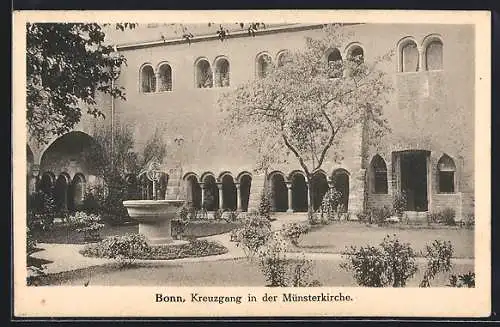 AK Bonn, Kreuzgang in der Münsterkirche