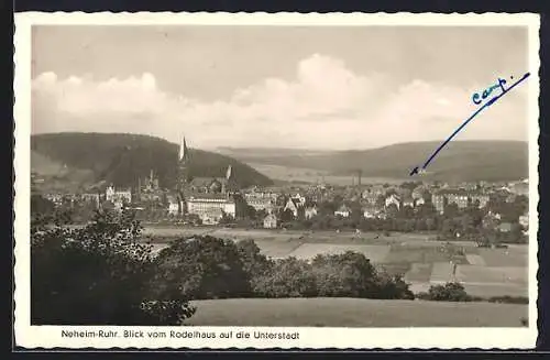 AK Neheim /Ruhr, Blick vom Rodelhaus auf die Unterstadt