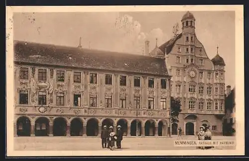 AK Memmingen, Rathaus mit Harmonie