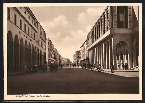 AK Tripoli, Corso Italo Balbo, Radfahrer