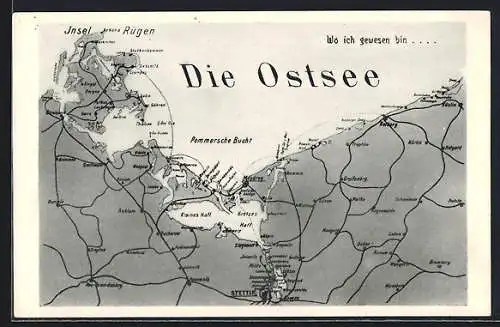 AK Misdroy, Die Ostsee mit Norddeutschland und Polen