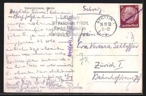 AK Stettin, An der Hakenterrasse